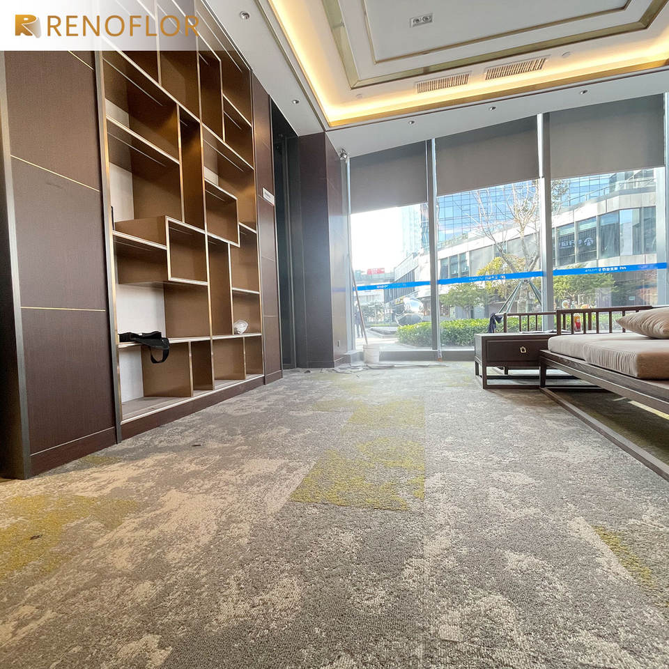 Modern Washable Polypropylene Cushioned Office Modular Flooring Washable Carpet Tile