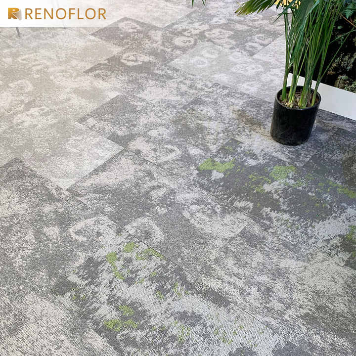 Modern Washable Polypropylene Cushioned Office Modular Flooring Washable Carpet Tile