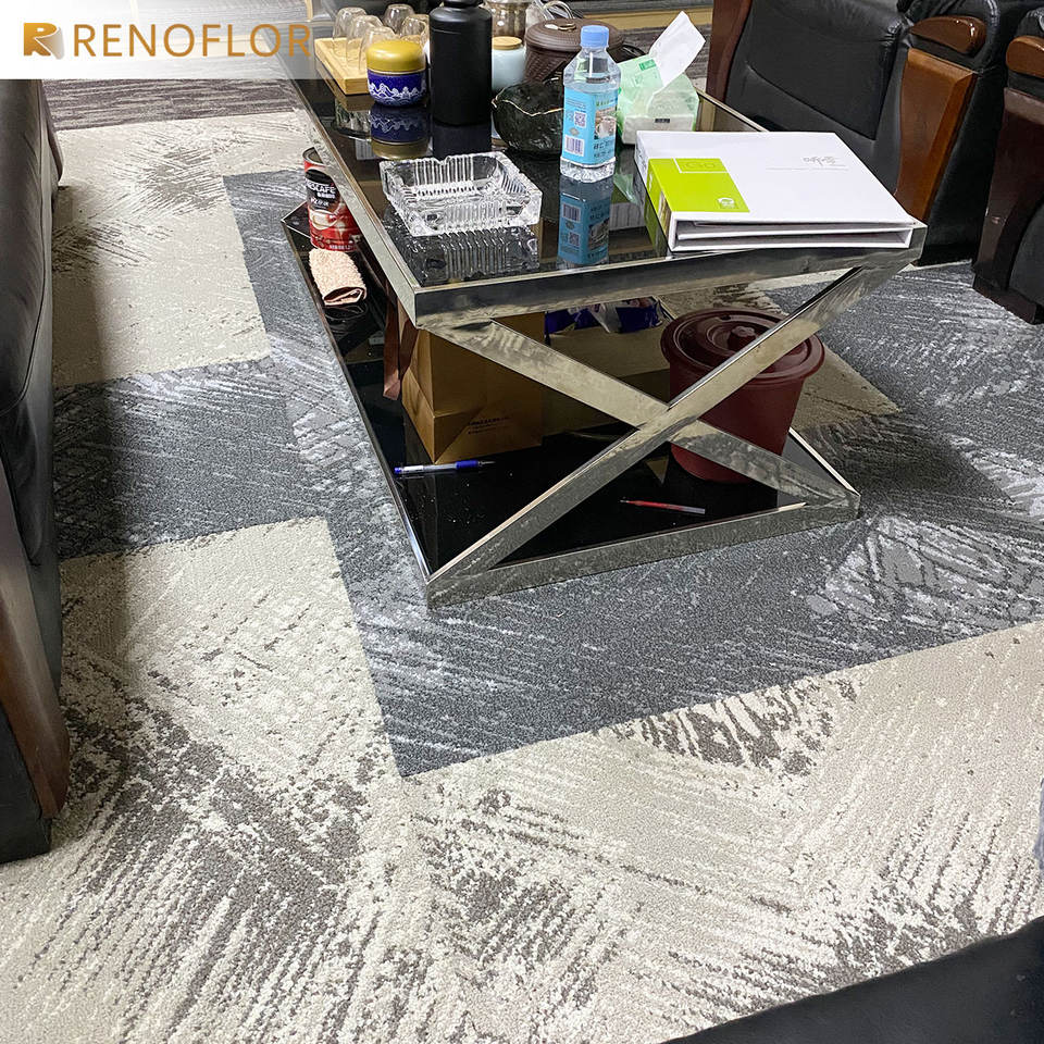 Office Used Commercial Customized Size Interlocking Flooring Squares Carpet Tiles 50x50 Carpet Tiles