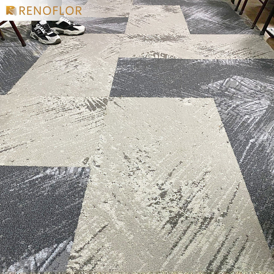 Office Used Commercial Customized Size Interlocking Flooring Squares Carpet Tiles 50x50 Carpet Tiles