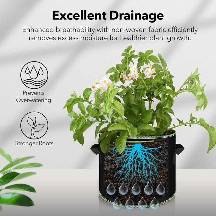 Felt Nonwoven Fabric Tomato Grow Bags Tree Planting Bags Felt Flower Pots