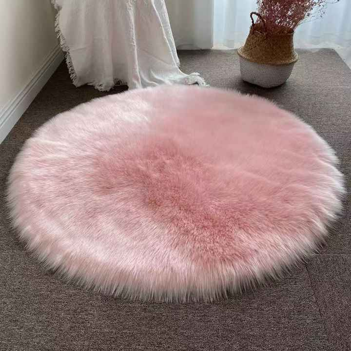 Hot Sell Wool Long Haired Round Rug, Living Room Rug Entrance Door Carpet, Bedroom Bedside Carpet, Bay Window Floor Mat