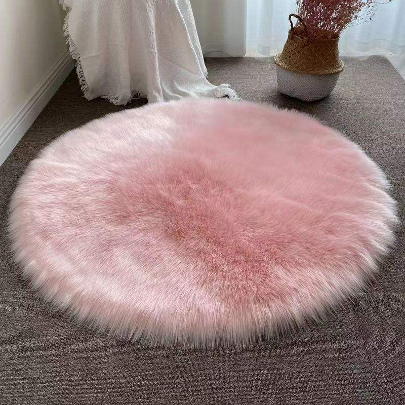 Hot Sell Wool Long Haired Round Rug, Living Room Rug Entrance Door Carpet, Bedroom Bedside Carpet, Bay Window Floor Mat