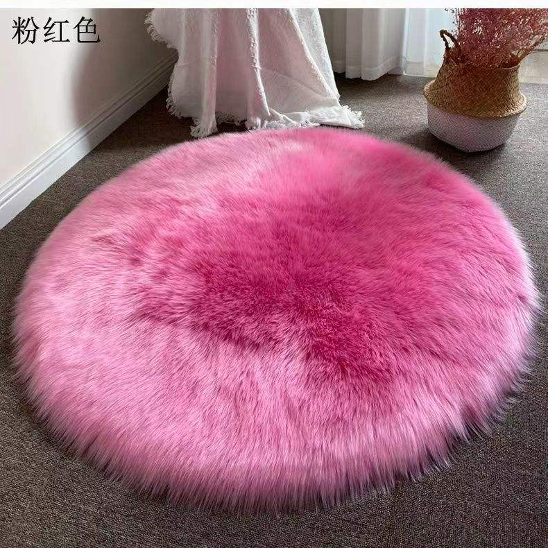 Hot Sell Wool Long Haired Round Rug, Living Room Rug Entrance Door Carpet, Bedroom Bedside Carpet, Bay Window Floor Mat