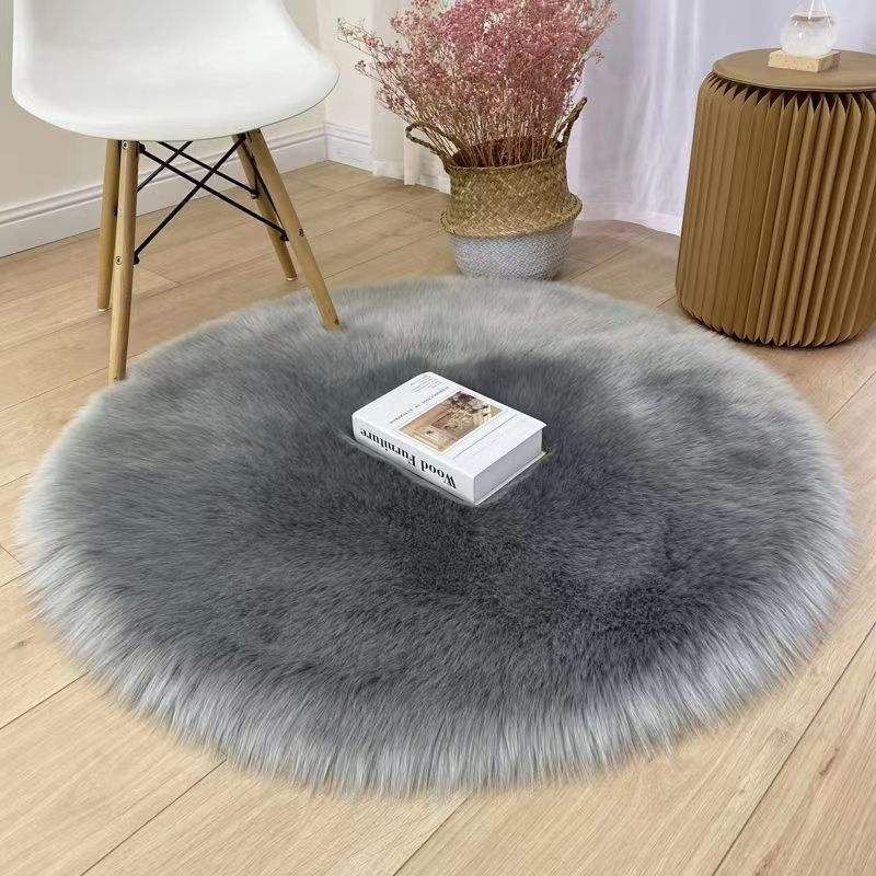 Hot Sell Wool Long Haired Round Rug, Living Room Rug Entrance Door Carpet, Bedroom Bedside Carpet, Bay Window Floor Mat