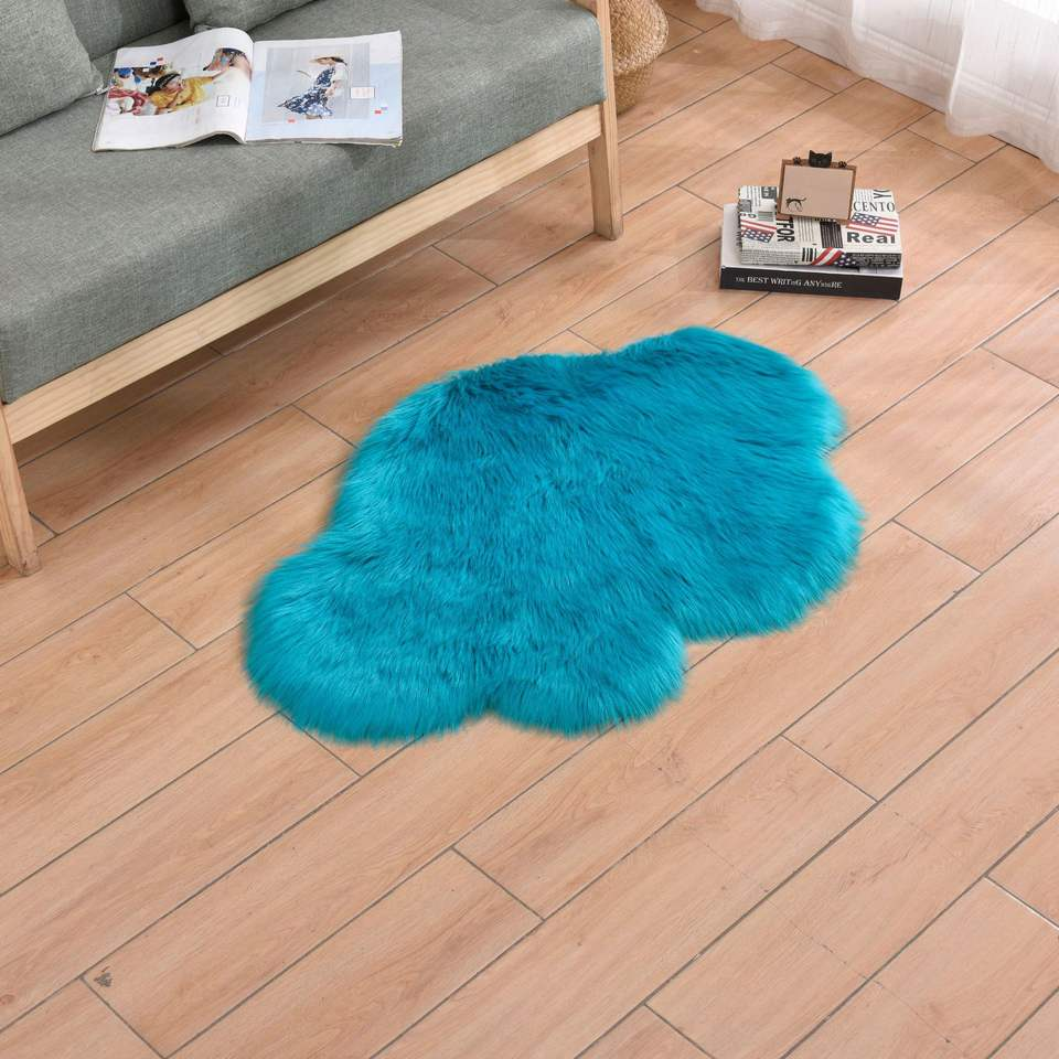 Rugs and Carpets for Living Room Irregular Shape Personalized Custom Logo Mat Handmade Faux Fur Slik Area Rugs