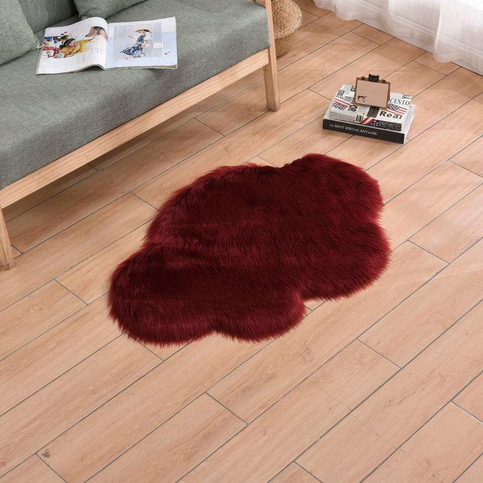 Rugs and Carpets for Living Room Irregular Shape Personalized Custom Logo Mat Handmade Faux Fur Slik Area Rugs