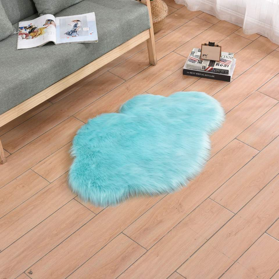 Rugs and Carpets for Living Room Irregular Shape Personalized Custom Logo Mat Handmade Faux Fur Slik Area Rugs