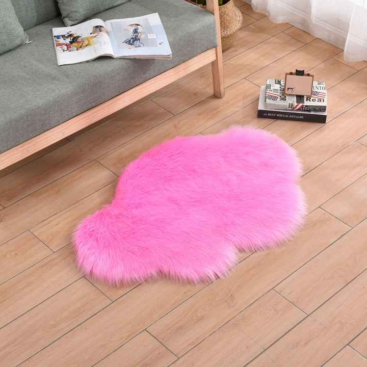 Rugs and Carpets for Living Room Irregular Shape Personalized Custom Logo Mat Handmade Faux Fur Slik Area Rugs