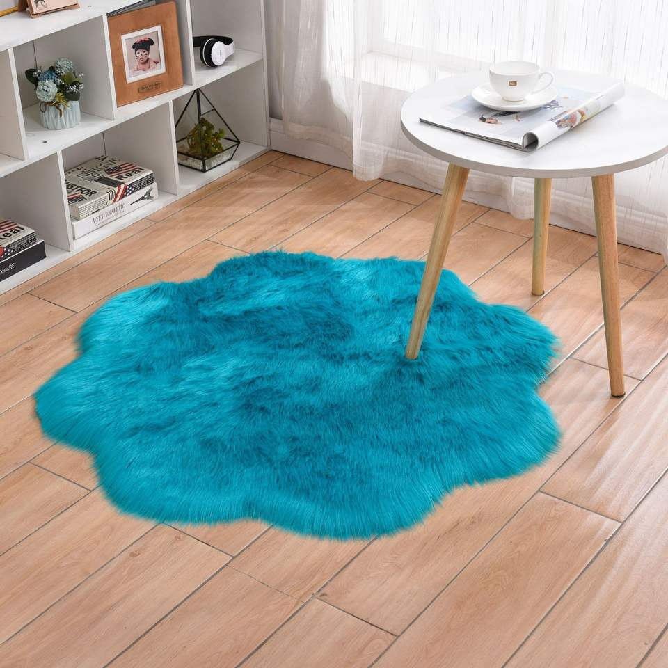 Wholesale Round Flower Shaggy Modern Area Rugs Floor Mat Fluffy Rugs Living Room Large Carpet for Home Living Room