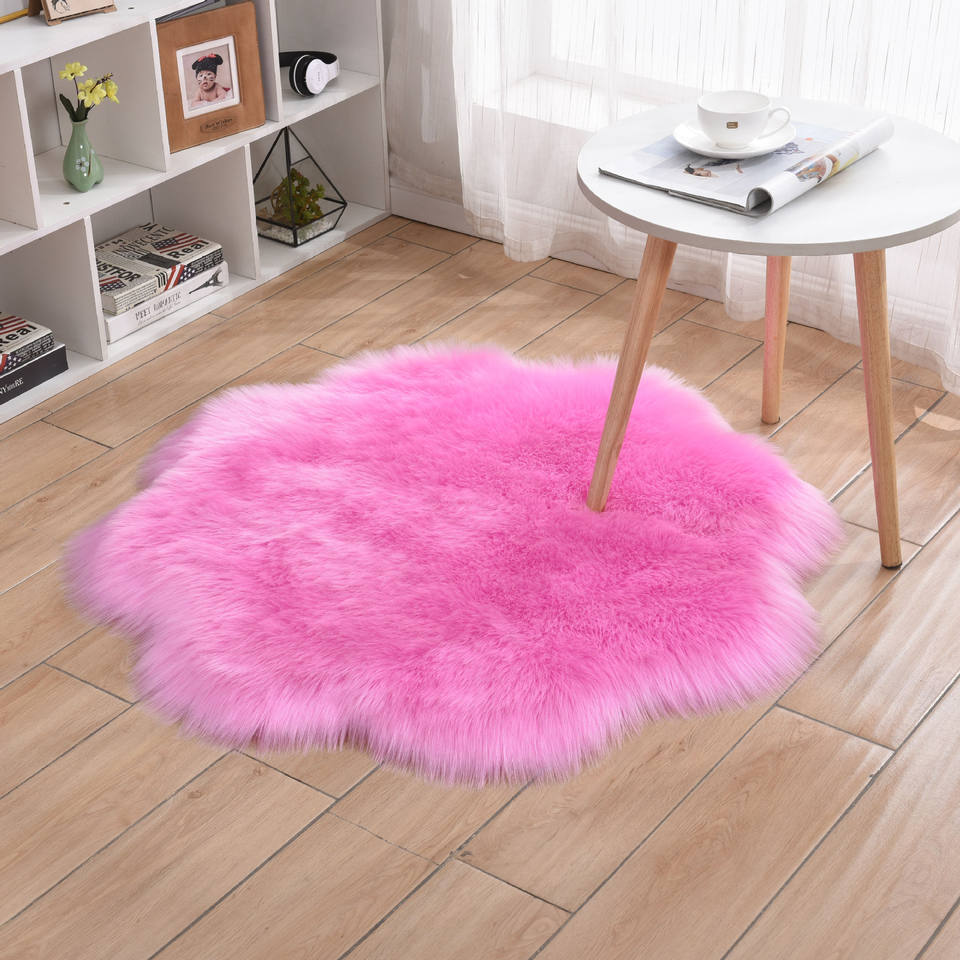 Wholesale Round Flower Shaggy Modern Area Rugs Floor Mat Fluffy Rugs Living Room Large Carpet for Home Living Room