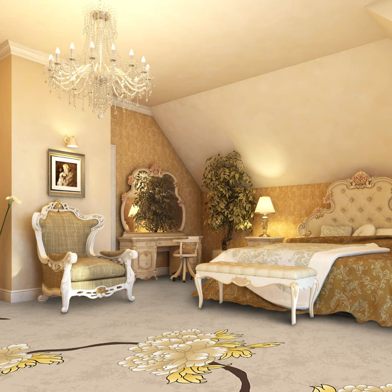 China Factory Manufacturers Custom Carpets Hospitality Ballroom 5 Star Hotel Lobby100% Nylon Print Wall to Wall Carpet