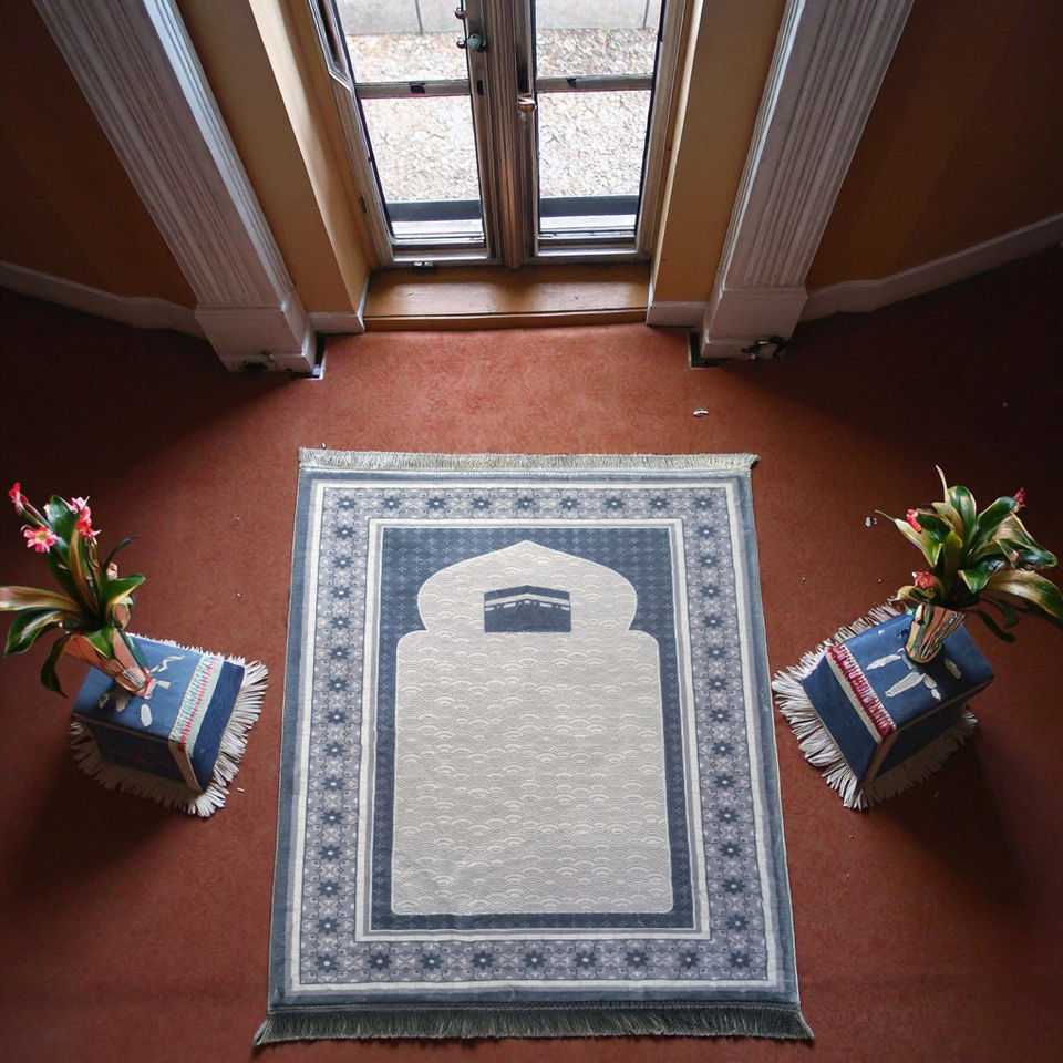 3D Printed Prayer Rug High-end Luxury Prayer Rugs Memory Foam Prayer Mat Imitated Silk Prayer Mat