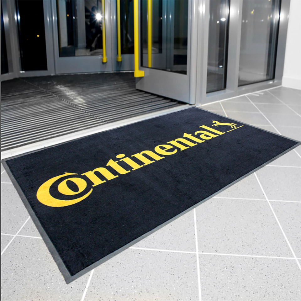 Premium Heavy Duty Rubber Backed Nylon Twist Entrance Mat Commercial Doormat with Logo