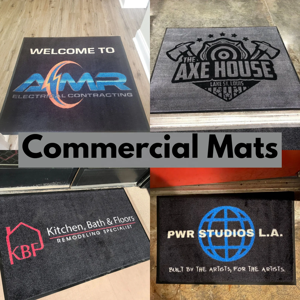 Premium Heavy Duty Rubber Backed Nylon Twist Entrance Mat Commercial Doormat with Logo