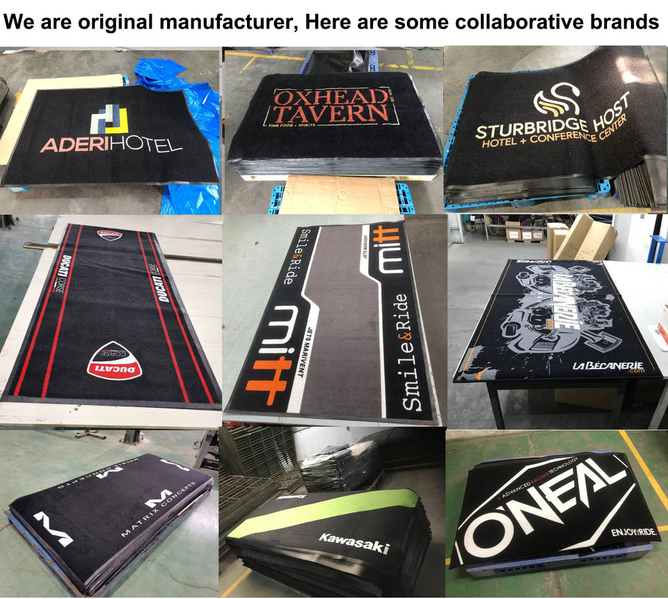 Premium Heavy Duty Rubber Backed Nylon Twist Entrance Mat Commercial Doormat with Logo