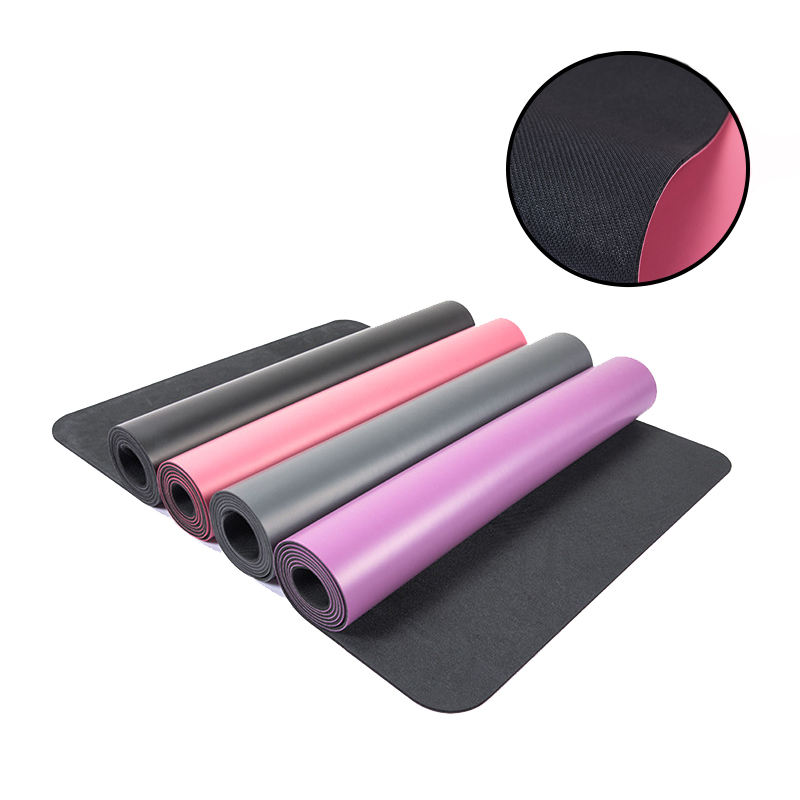 SHENGDE Custom New Design Eco Friendly Frost Frosted Upgraded Pilates Pu Leather Natural Rubber Yoga Mat Yoga Matt