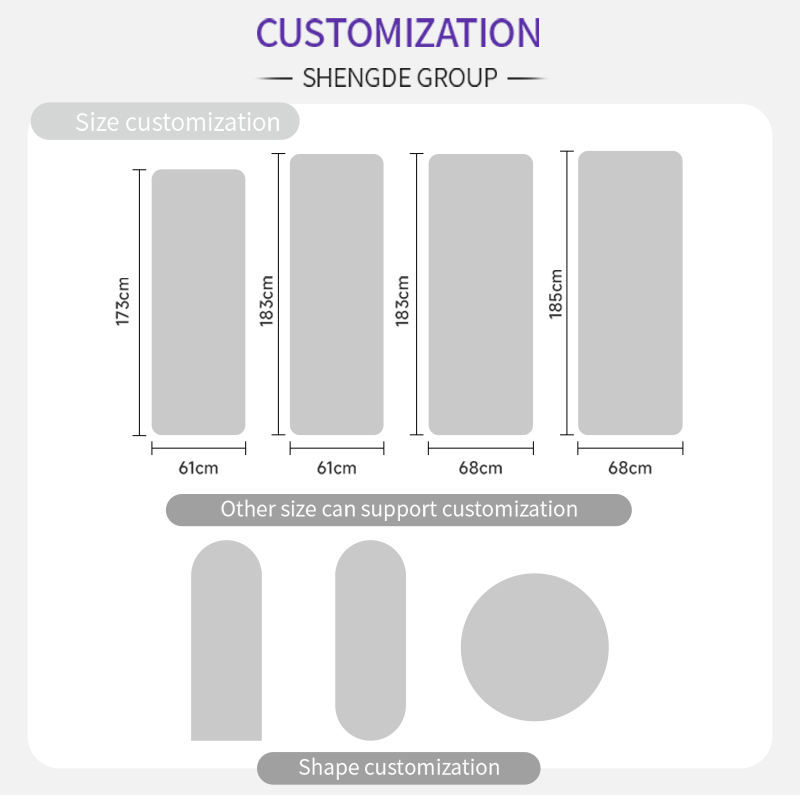 SHENGDE Custom New Design Eco Friendly Frost Frosted Upgraded Pilates Pu Leather Natural Rubber Yoga Mat Yoga Matt