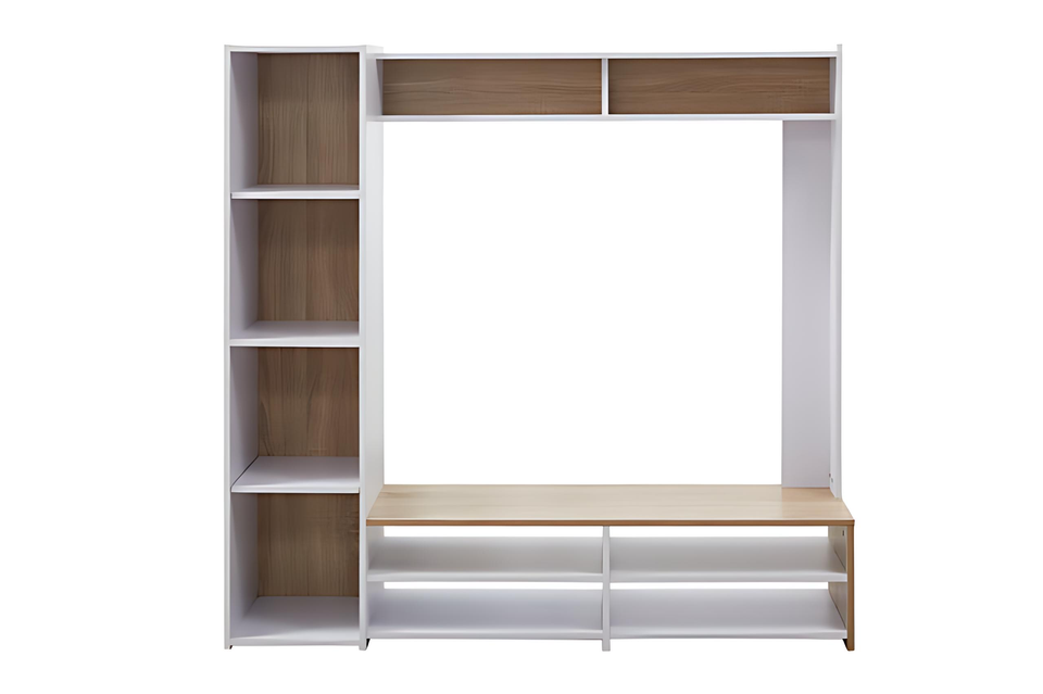 Multi Functional Storage Cabinet Modern Style Living Room Furniture TV Stand with Bookshelf