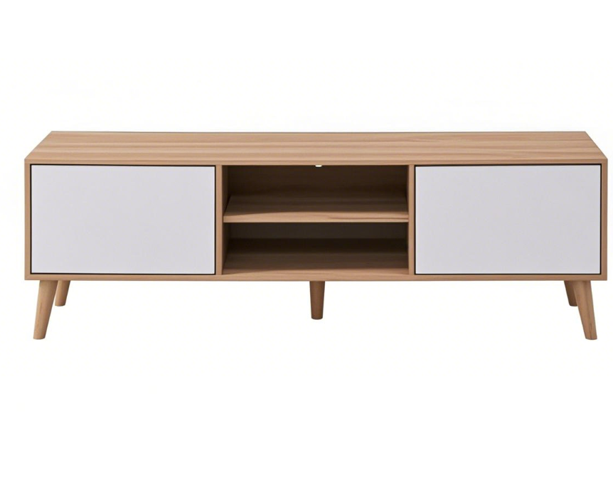 Nordic Modern Style Furniture TV Cabinet with Storage Short Legged Shape Wooden TV Stand for Living Room