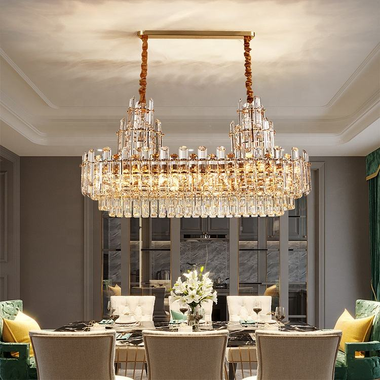 Contemporary Luxury Crystal Chandelier Pendant Light for Living Room Lighting