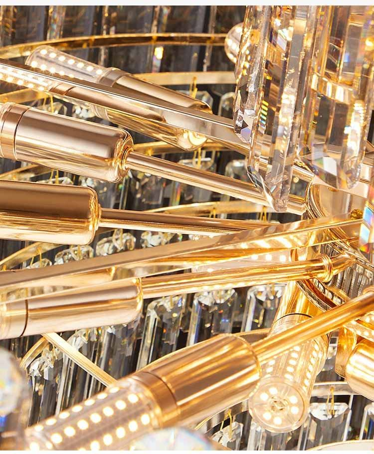 Contemporary Luxury Crystal Chandelier Pendant Light for Living Room Lighting