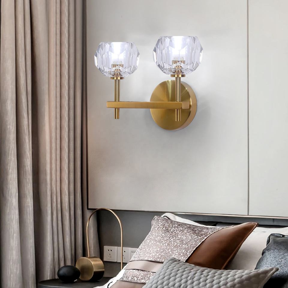 Crystal Led Mounted Indoor Wall Lamp for Living Room Bedroom Home Hotel Wall Sconce