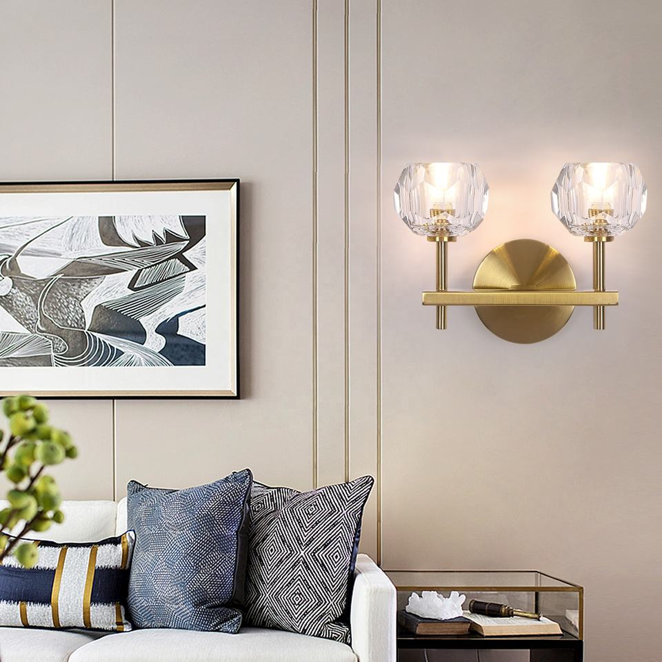 Crystal Led Mounted Indoor Wall Lamp for Living Room Bedroom Home Hotel Wall Sconce