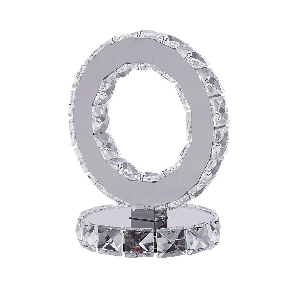 Crystal Table Lamp Heart Table Lamp Home Indoor Lighting Modern Chrome Table Light