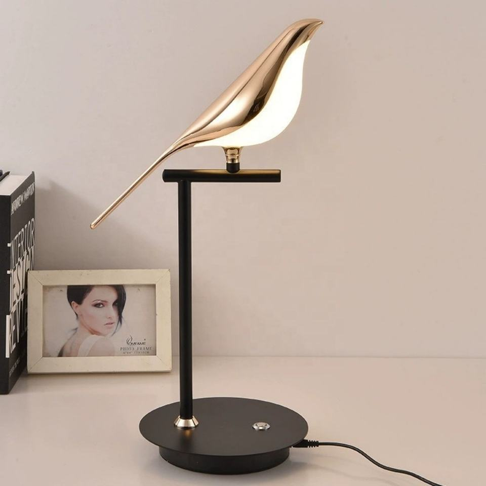 Simple Bedroom Creative Bird Table Lamp Modern Living Room Study Bedside Art Desk Lamp