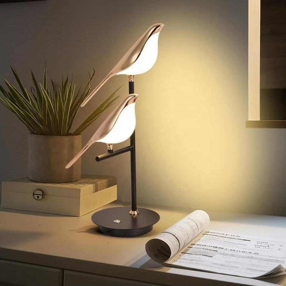 Simple Bedroom Creative Bird Table Lamp Modern Living Room Study Bedside Art Desk Lamp