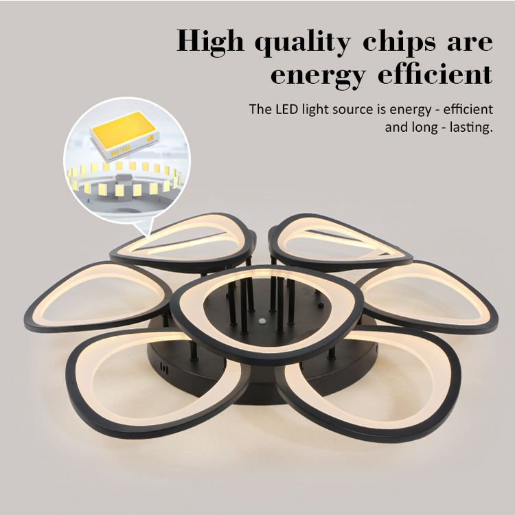 Wholesale Ceiling Lamp Remote Control Decoration Design Life Flower Lamps Acrylic Chandelier Modern Household Ceiling LED Lights