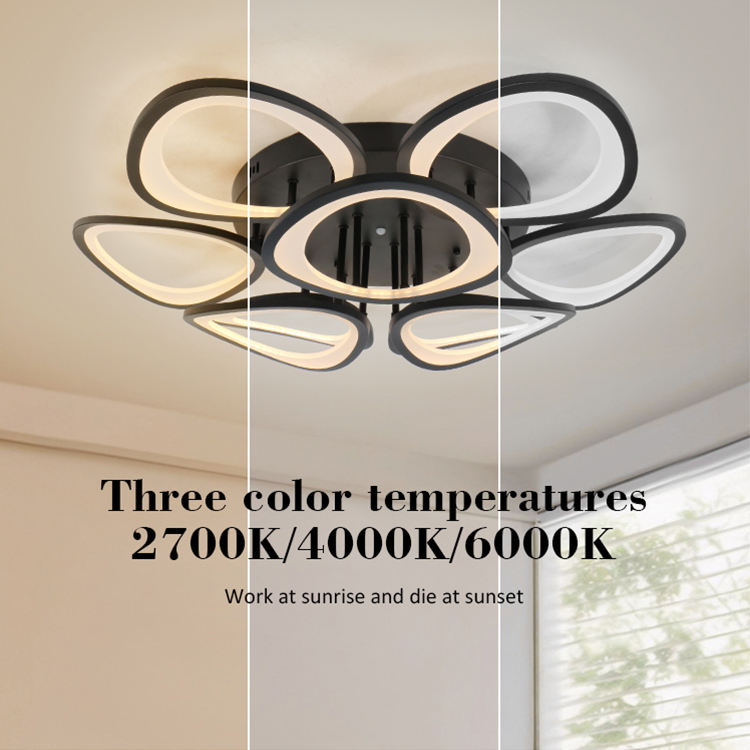 Wholesale Ceiling Lamp Remote Control Decoration Design Life Flower Lamps Acrylic Chandelier Modern Household Ceiling LED Lights