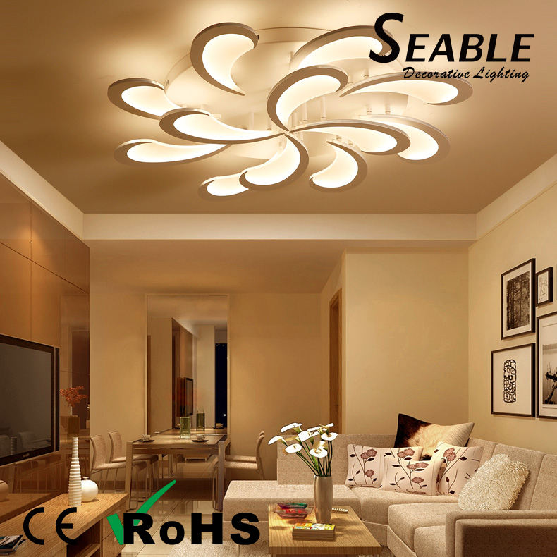 Hot Selling Indoor Luxury Big Remote Control Dimmable Led Ceiling Light for Bedroom