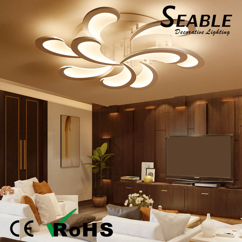 Hot Selling Indoor Luxury Big Remote Control Dimmable Led Ceiling Light for Bedroom