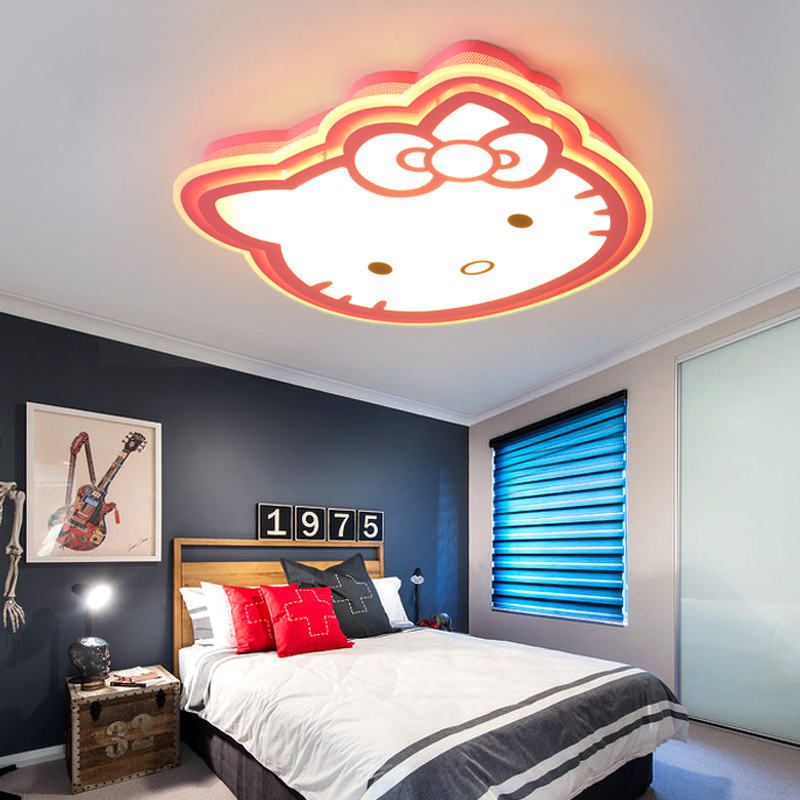 Best Selling Nordic Cat Shape pink Yellow Ceiling Lamp Lights Children Ceiling Lights for Kids Room