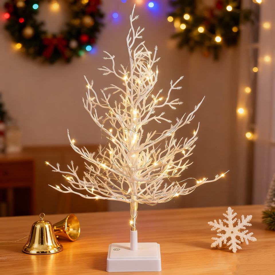 Wholesale LED White Birch Tree Light, Battery Snow Branch Tabletop Christmas Tree Lamp for Indoor Holiday Home Décor