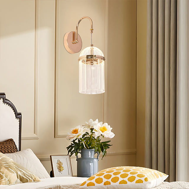 Factory Wholesale Hot Sale New Design Dry Flower Acrylic Wall Bracket Lights Modern Small Wall Light Lamp