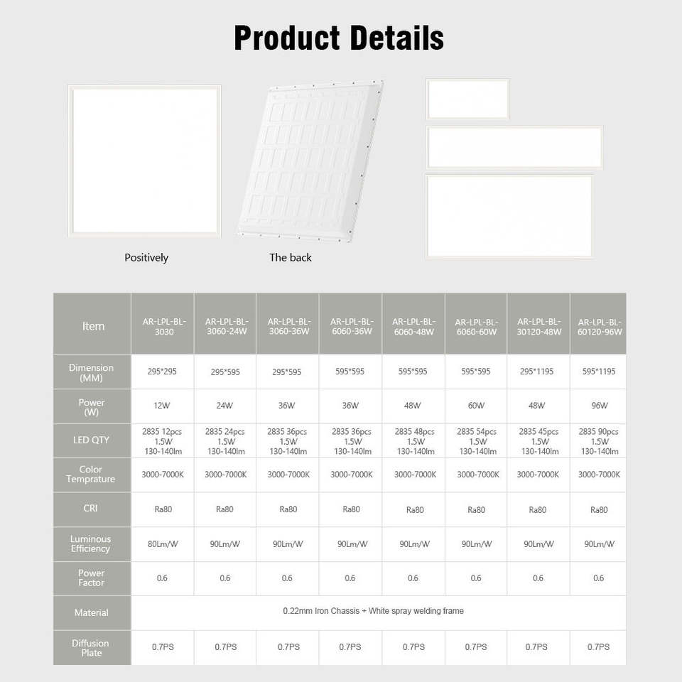 Modern Cool White Surface Mounted Panel Light Led 300x1200 600x1200 120x60 2x4 Embedded Ceiling Back Lit Ceiling Panels