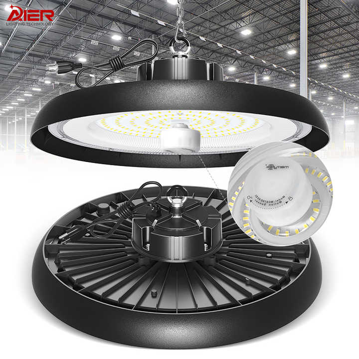 High Quality Industrial Led High Bay Light 100w 150w 200w Led Work Light Ip65 ufo High Bay Lights with Motion Sensor Dimmable