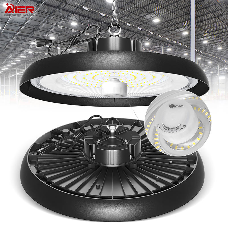 High Quality Industrial Led High Bay Light 100w 150w 200w Led Work Light Ip65 ufo High Bay Lights with Motion Sensor Dimmable