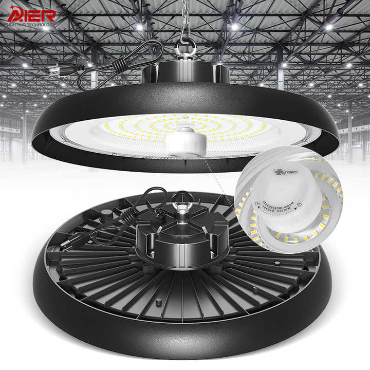 SMD2835 100W 150W 200W IP45 LED High Bay Light Motion Sensor Factory Warehouse Garage Shop Lighting Aluminum Highbay Lamp