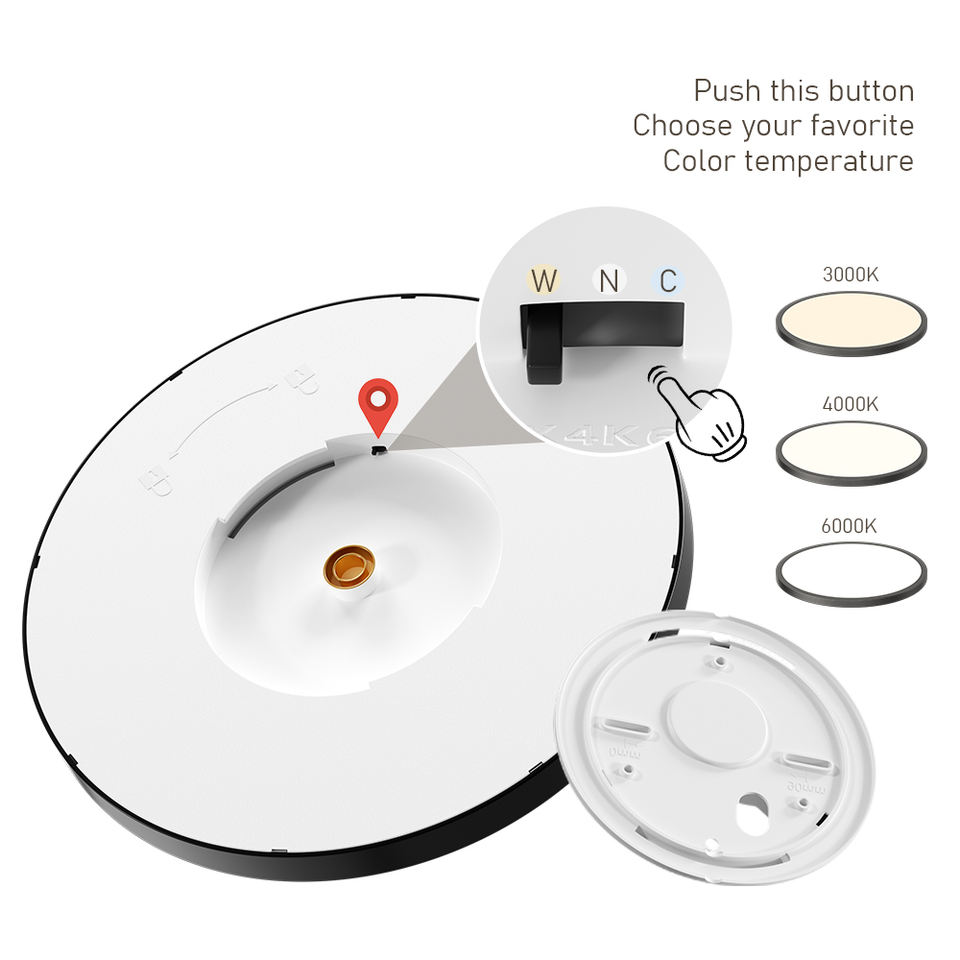 Modern Simple Style Indoor Decoration Bedroom Lving Room Surface Mounted Round 3CCT Led Ceiling Light