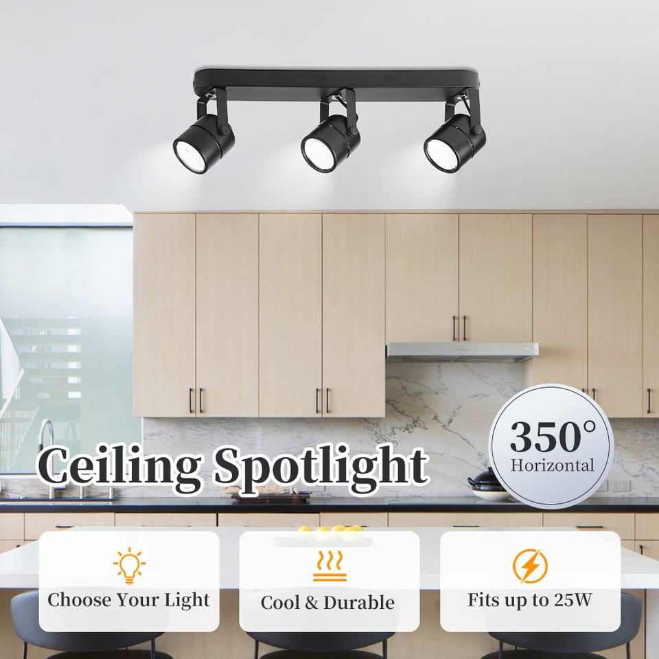 New Design Black GU10 Bulb Ceiling Downlight 350° Adjustable Indoor Spot Lights/Ceiling Spotlights/Led Downlights