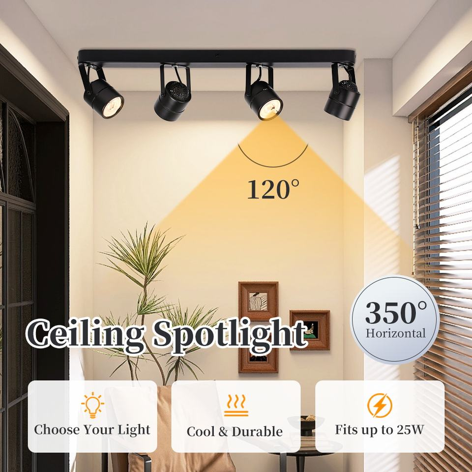 New Design Black GU10 Bulb Ceiling Downlight 350° Adjustable Indoor Spot Lights/Ceiling Spotlights/Led Downlights