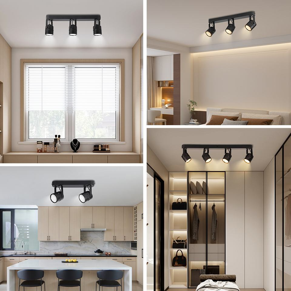 New Design Black GU10 Bulb Ceiling Downlight 350° Adjustable Indoor Spot Lights/Ceiling Spotlights/Led Downlights