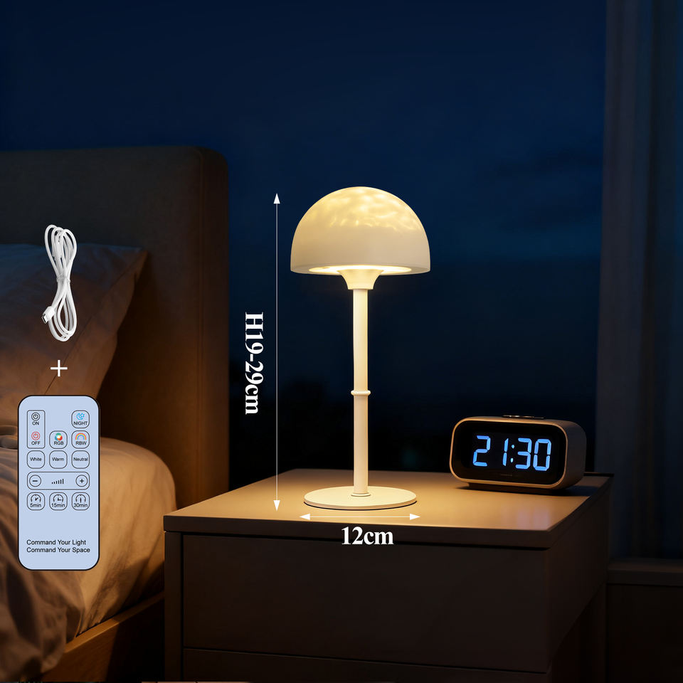 Modern Design USB Rechargeable RGB Night Lights Height Adjustable Touch Desk Lamp Bedroom Bedside LED Table Lamp