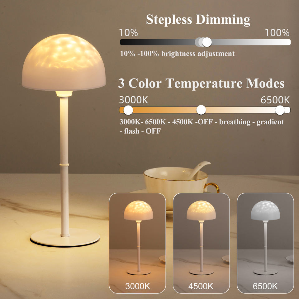 Modern Home Decor USB Rechargeable Height Adjustable Desk Lamp RGB Touch Table Lamp Bedroom Bedside LED Night Lights