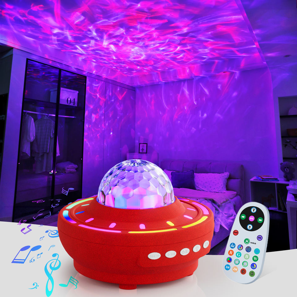 Smart Home Decor RGB Projectors Desk Lamp USB Rechargeable Night Light Music Speaker Living Room Bedroom Bedside LED Table Lamp