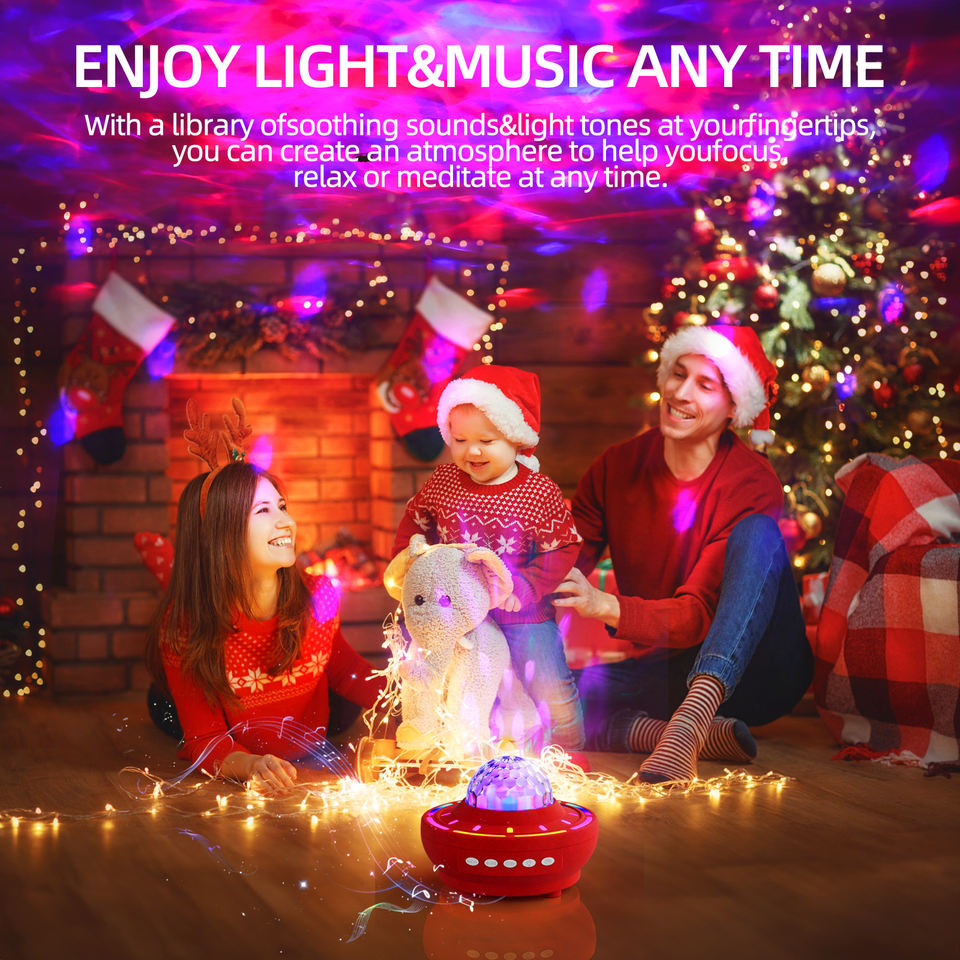 Smart Home Decor RGB Projectors Desk Lamp USB Rechargeable Night Light Music Speaker Living Room Bedroom Bedside LED Table Lamp